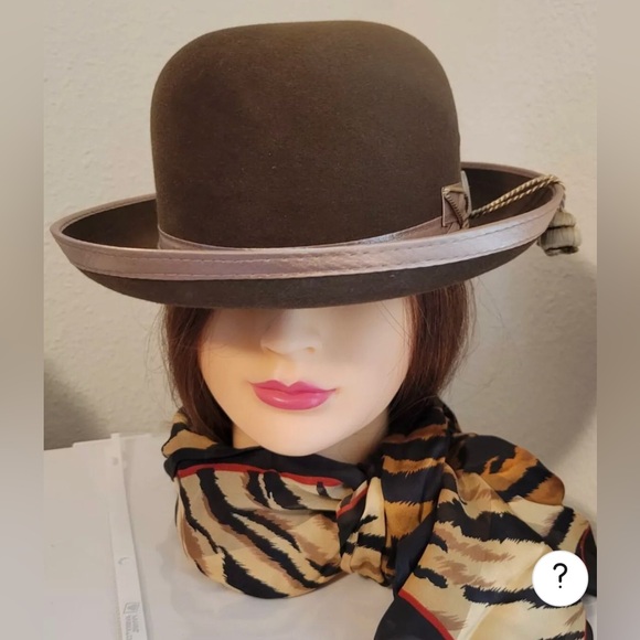 Vintage Borsalina Bowling Derby Hat Size 3 1/2
